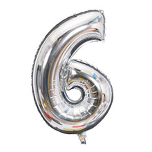 Load image into Gallery viewer, Gold Sliver 32 inch  0-9  Large Helium Digital Air Ballons Foil Children Festival Birthday Party for Kids Cartoon Hat Toys