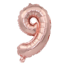 Load image into Gallery viewer, Gold Sliver 32 inch  0-9  Large Helium Digital Air Ballons Foil Children Festival Birthday Party for Kids Cartoon Hat Toys